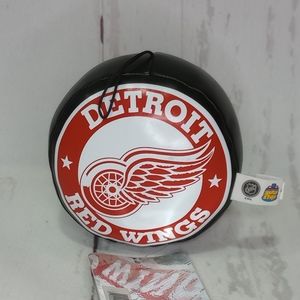 NHL Red Wings Faux Leather Stuffed Puck
